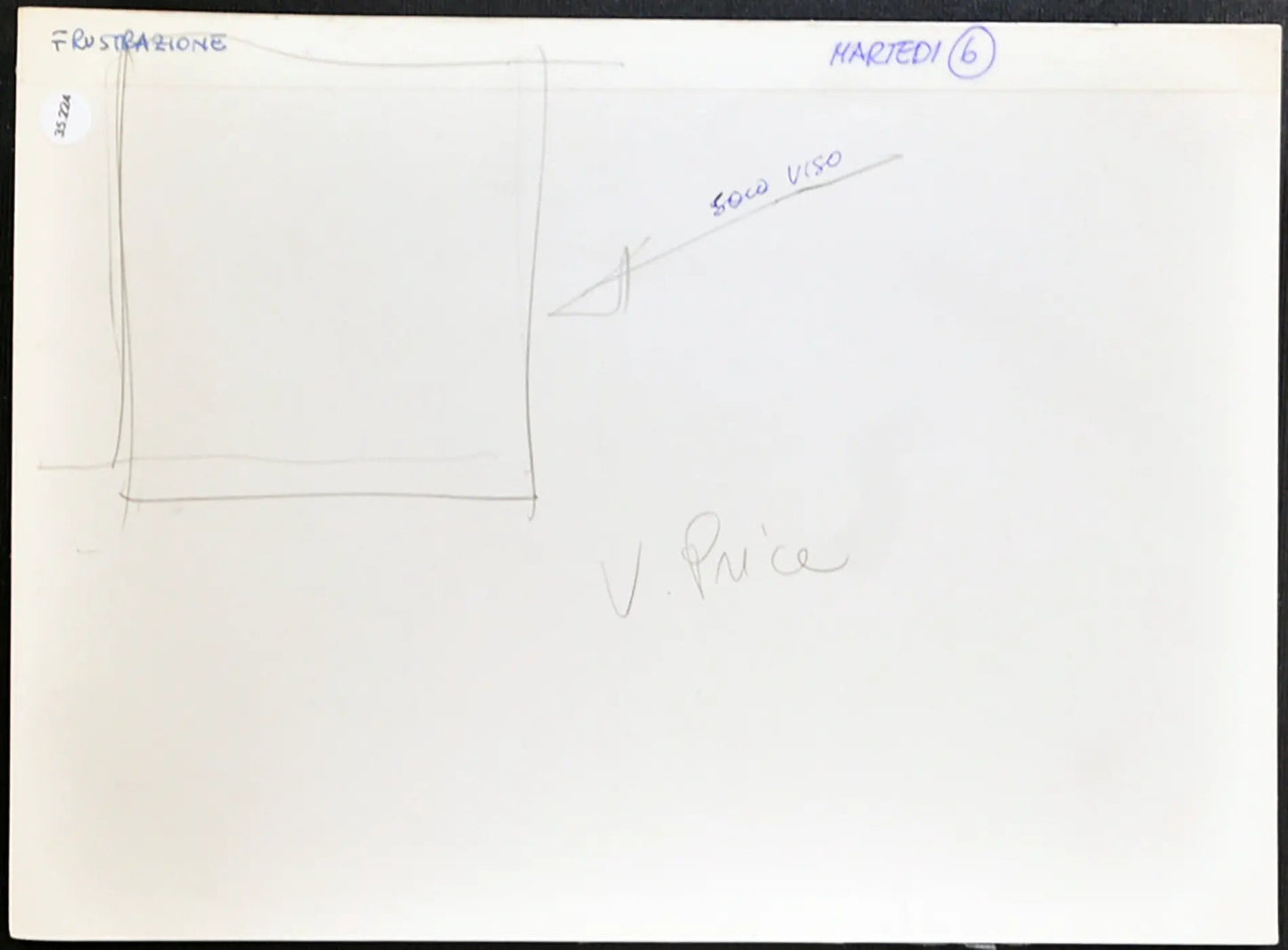 Vincent Price Film Frustrazione 1972 Ft 35224 - Stampa 24x18 cm - Farabola Stampa ai sali d'argento